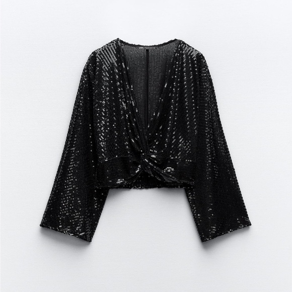 ZARA SEQUIN CROP TOP NWT - Picture 5 of 5